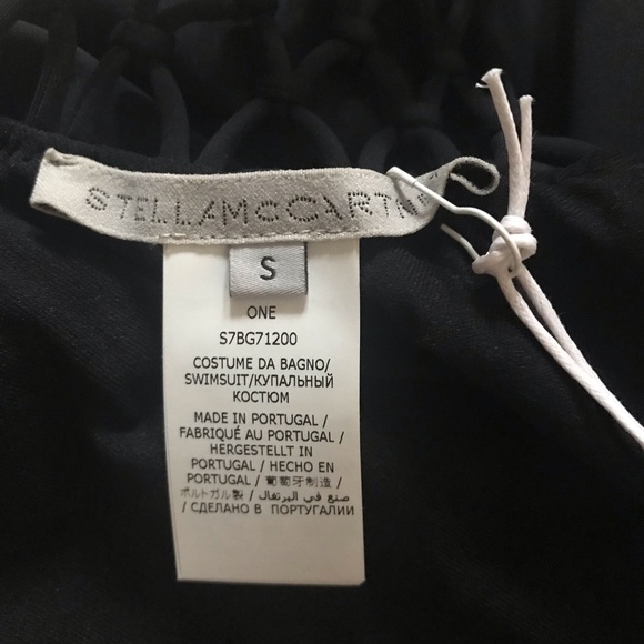 NWT | Stella McCartney | Black Mesh One Piece Swimsuit Size Small - Picture 10 of 11